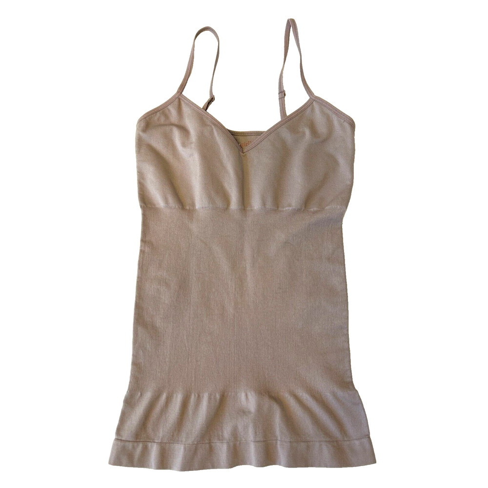 Skinny Girl Shapewear Smoothers Shapers Tank Top S Beige Tummy Control Adj Strap